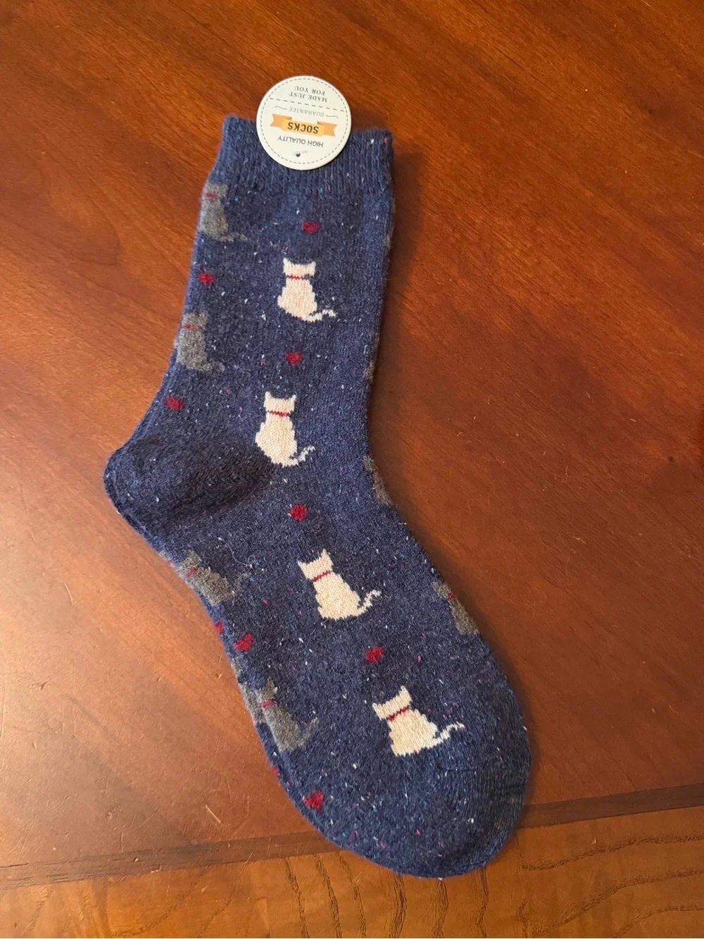 5 Pairs Cozy Cat & Sheep Fuzzy 1/2 calf Socks Women’s 5-9 Soft Novelty Gift
